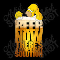 The Simpsons Homer Simpson Beer Thereâ€™s A Temporary Solution V- Fleece Short | Artistshot