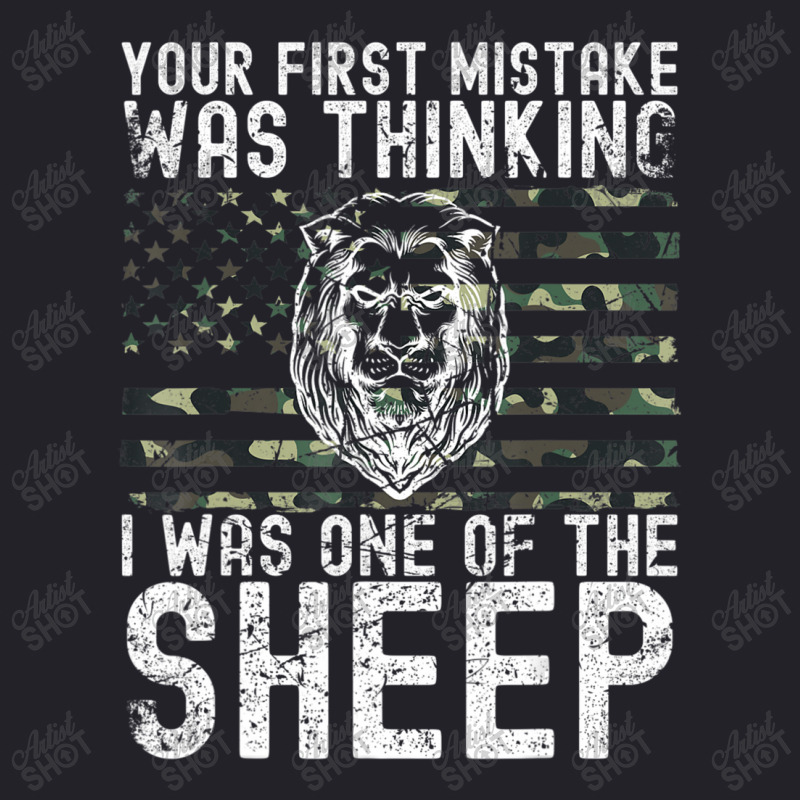 Your First Mistake Was Thinking I Was One Of The Sheep Unisex Sherpa-Lined Denim Jacket by saucedogarrymfj | Artistshot