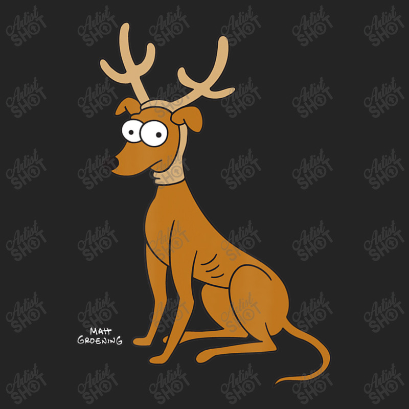 The Simpsons Santaâ€™s Little Helper Reindeer Ears Holiday 3/4 Sleeve Shirt by nettiemoodyrjn | Artistshot