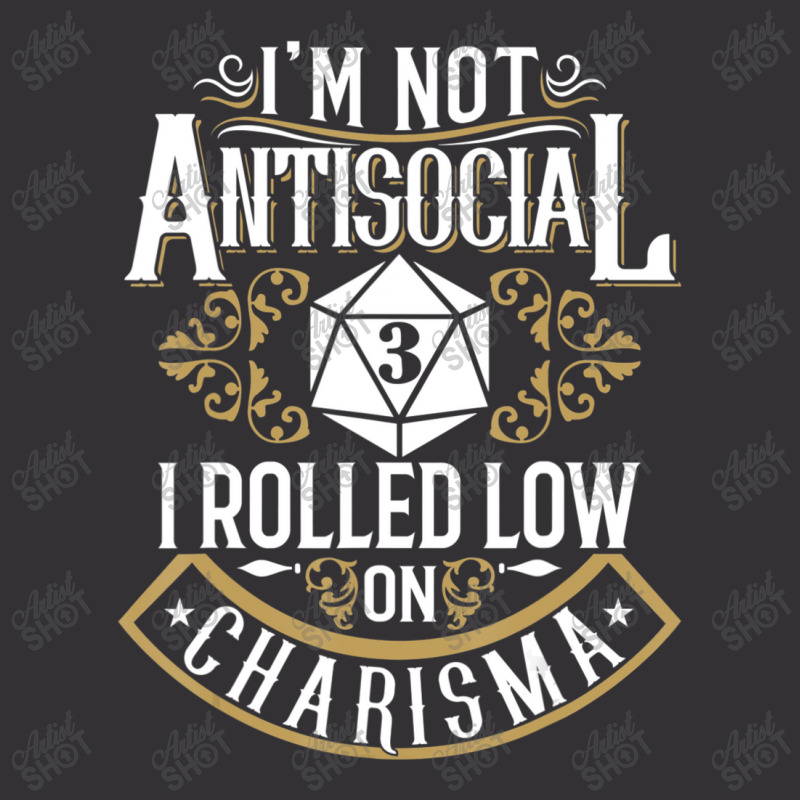 Not Antisocial, Rolled Low Charisma Rpg Loves Dragons Vintage Short by grissomconedun | Artistshot