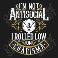 Not Antisocial, Rolled Low Charisma Rpg Loves Dragons Hoodie & Jogger Set | Artistshot