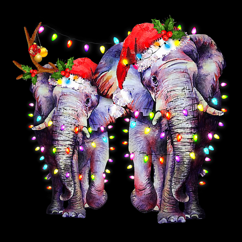 Two Elephant Santa Hat With Lights Funny Christmas Pj Adjustable Cap by whoretacarpal | Artistshot