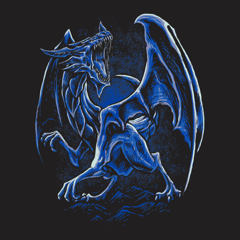 Dragon Blue Rpg Table Top Game Geometry Role Player T-Shirt by whoretacarpal | Artistshot