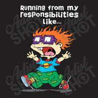 Running From My Responsibilities Like Chucking Running T-shirt | Artistshot