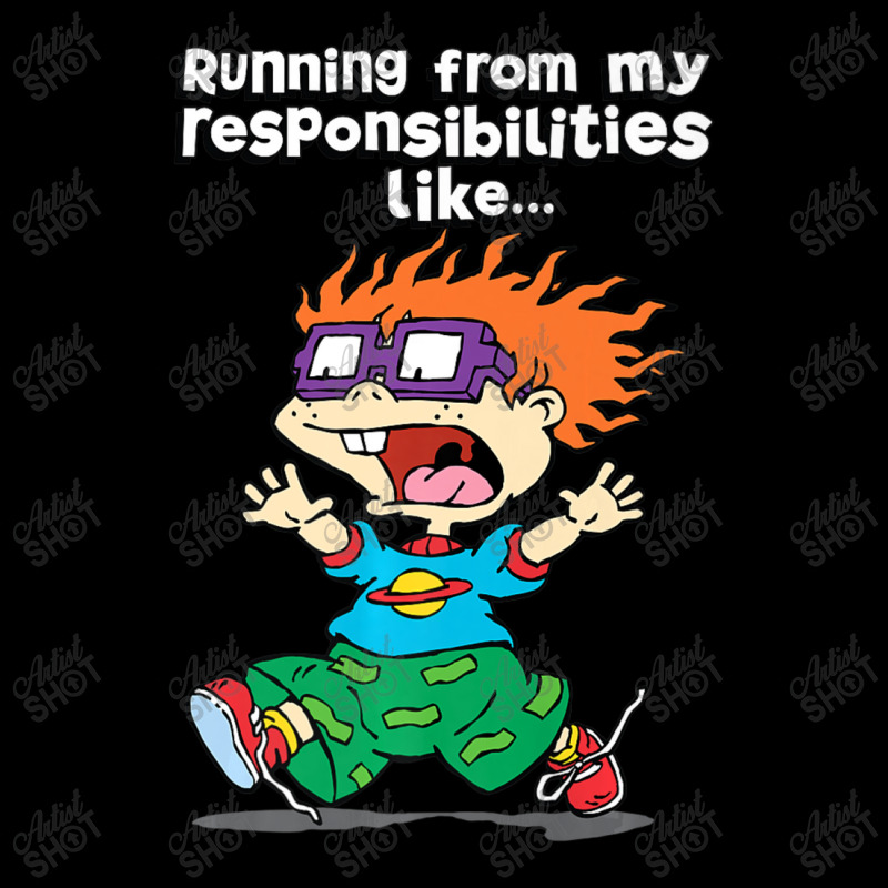 Running From My Responsibilities Like Chucking Running V-Neck Tee by yesiikarpew | Artistshot