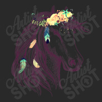 Horse Head Art With Flowers For Animal Lovers Horses Printed Hat | Artistshot