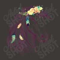 Horse Head Art With Flowers For Animal Lovers Horses Bucket Hat | Artistshot