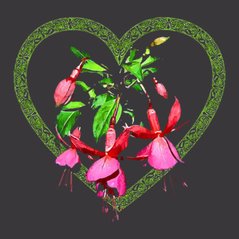 Fuchsia Blossoms On A Branch With A Heart Ladies Curvy T-Shirt by Timothy90 | Artistshot