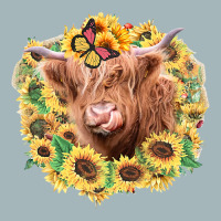 Highland Cow Sunflower Butterfly Farm Animals Western Heifer 141 Unisex Sherpa-lined Denim Jacket | Artistshot