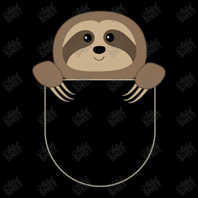 Chillin Sloth Pocket T-shirt, Sloth In Your Pocket Fleece Short | Artistshot