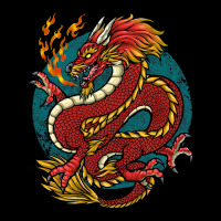 Chinese Japanese Dragon Red Women's V-neck T-shirt | Artistshot