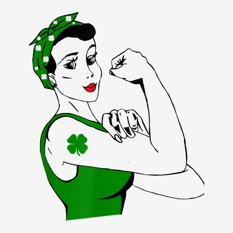 Irish Rosie The Riveter Funny Cute St Patricks Day Graphic T-shirt | Artistshot