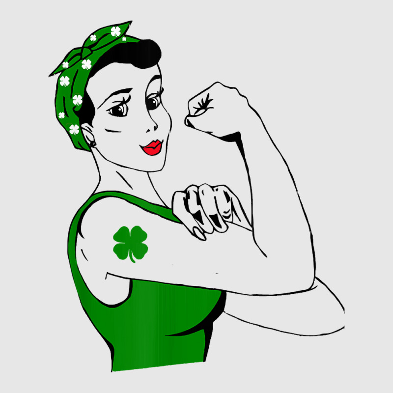 Irish Rosie The Riveter Funny Cute St Patricks Day Hoodie & Jogger Set | Artistshot