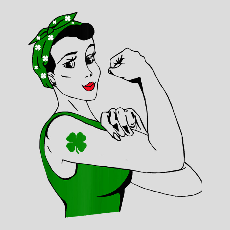Irish Rosie The Riveter Funny Cute St Patricks Day Men's Polo Shirt | Artistshot