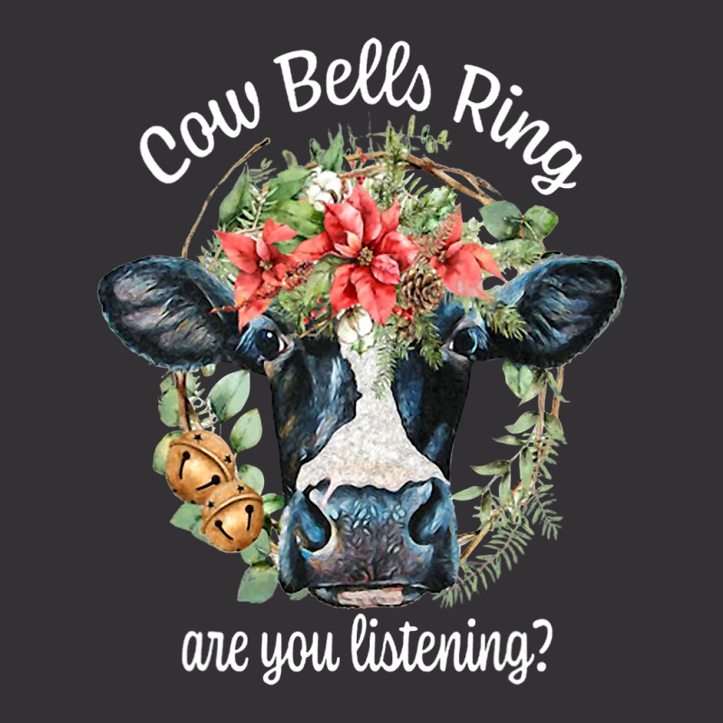 Bells Ring Are You Listening Christmas Funny Cow 1 Vintage Hoodie | Artistshot