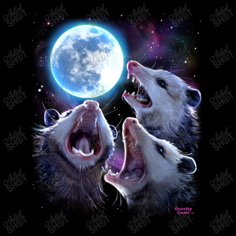 Three Opossums Howling At The Moon Funny Possum V-Neck Tee by donellajeremykoa | Artistshot