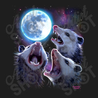 Three Opossums Howling At The Moon Funny Possum Classic T-shirt | Artistshot