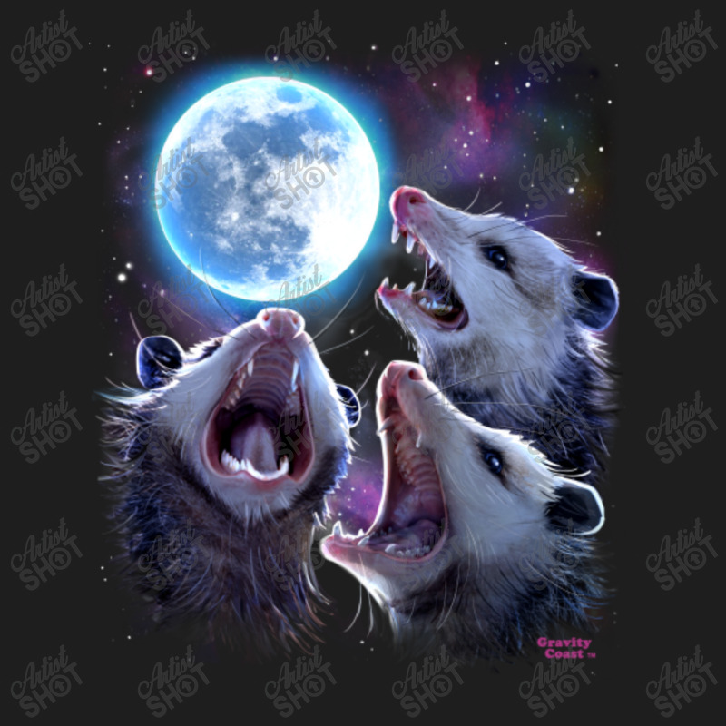 Three Opossums Howling At The Moon Funny Possum Classic T-shirt by donellajeremykoa | Artistshot