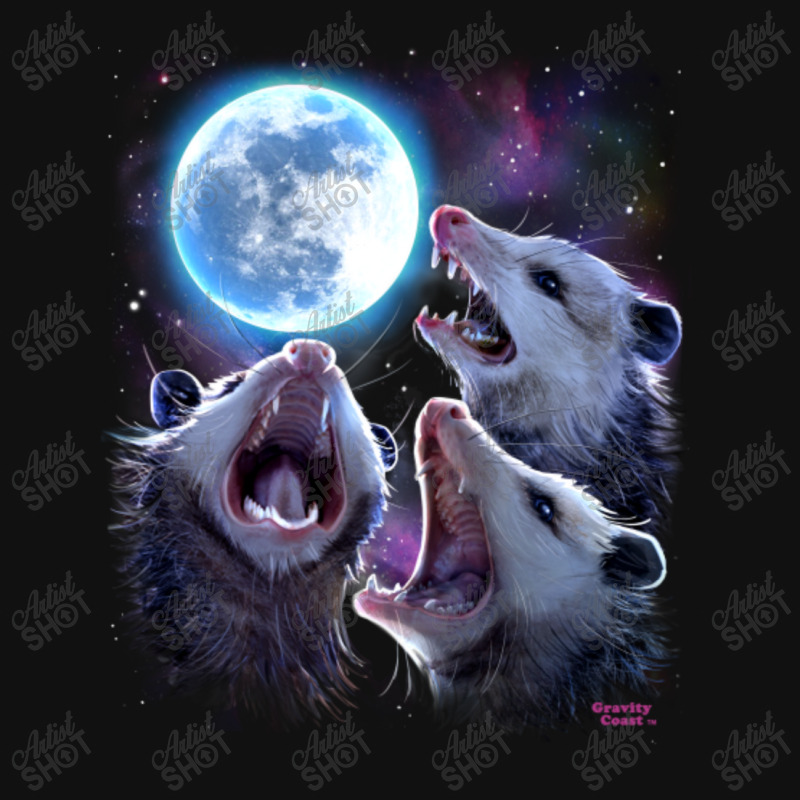 Three Opossums Howling At The Moon Funny Possum Baby Beanies by donellajeremykoa | Artistshot