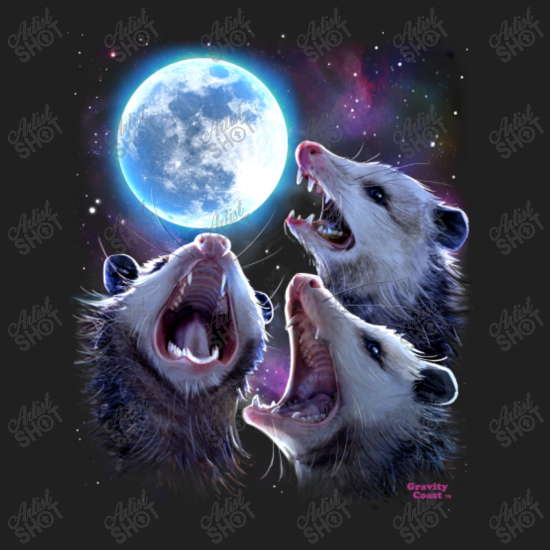 Three Opossums Howling At The Moon Funny Possum Ladies Polo Shirt by donellajeremykoa | Artistshot