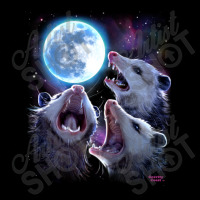 Three Opossums Howling At The Moon Funny Possum Cropped Sweater | Artistshot