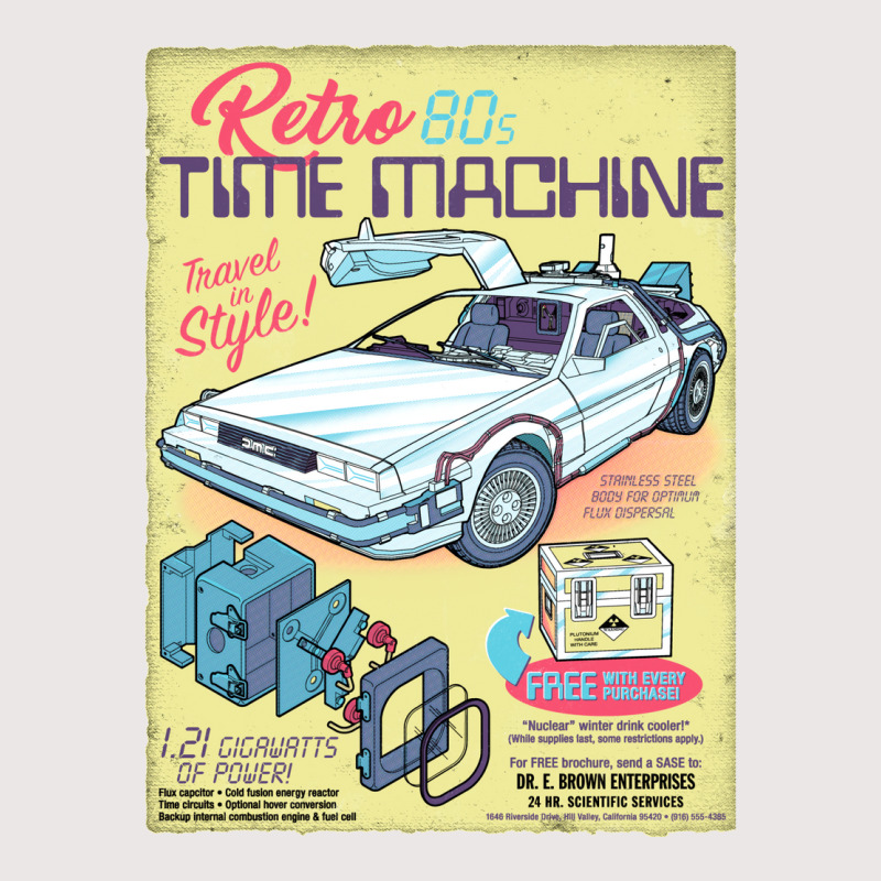 Retro Time Machine Pocket T-shirt | Artistshot