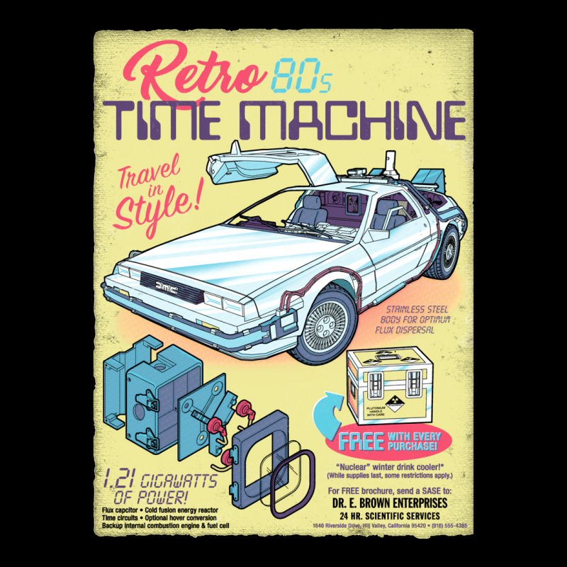 Retro Time Machine Lightweight Hoodie | Artistshot