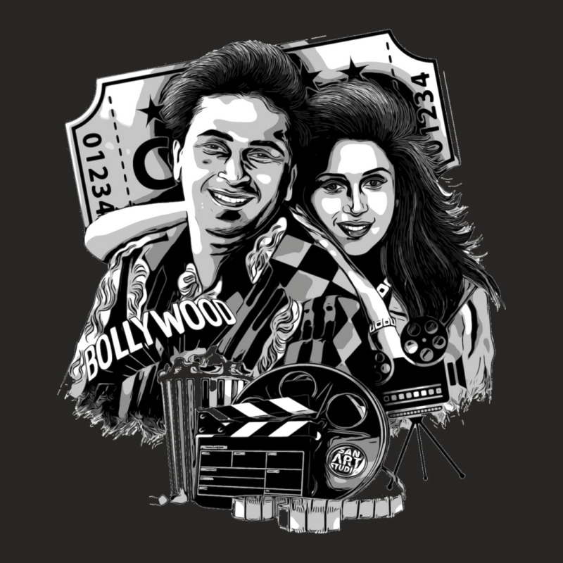 Rishi Kapoor And Madhuri Dixit 1 Ladies Fitted T-Shirt by rafikgafforp | Artistshot