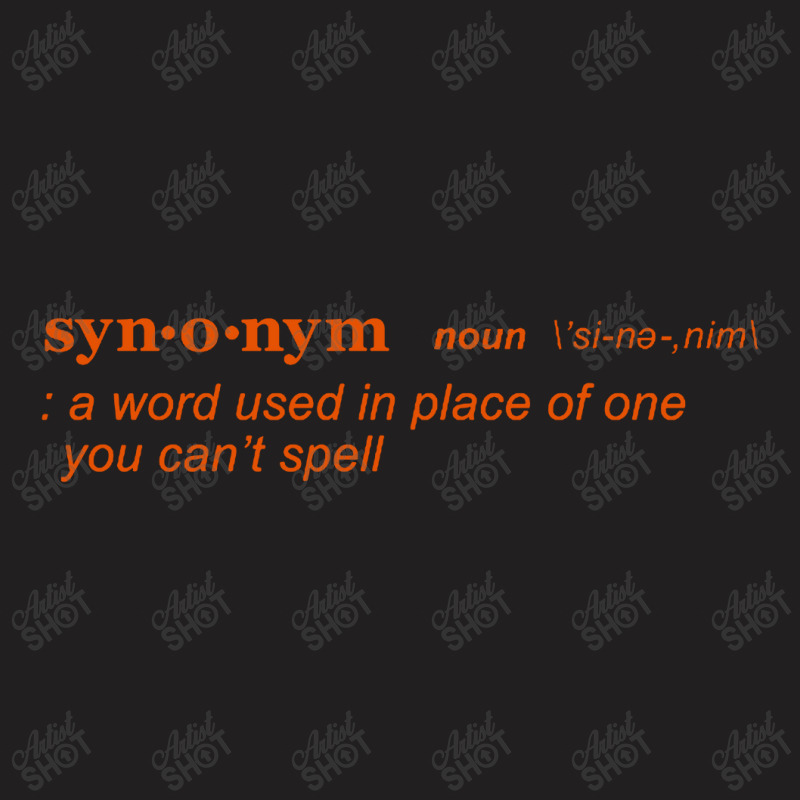 Synonym Definition T-shirt | Artistshot