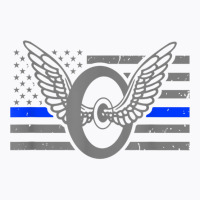 Motor Officer   Thin Blue Line Flag   Motorcycle C T-shirt | Artistshot