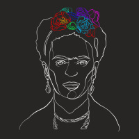 Frida Kahlo Line Art For Dark Ladies Fitted T-shirt | Artistshot