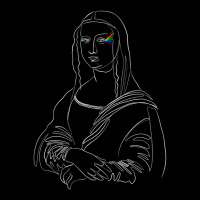 Mona Lisa Line Art For Dark Baby Tee | Artistshot