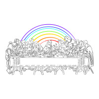 The Last Supper Line Art Crop Top | Artistshot