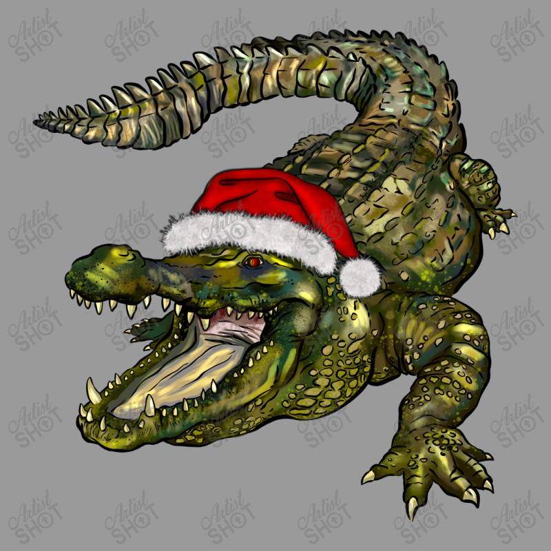 Christmas Alligator Portrait Canvas Print | Artistshot