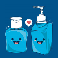 Hand Sanitizer Cute Kawaii Illustration Classic T-shirt | Artistshot