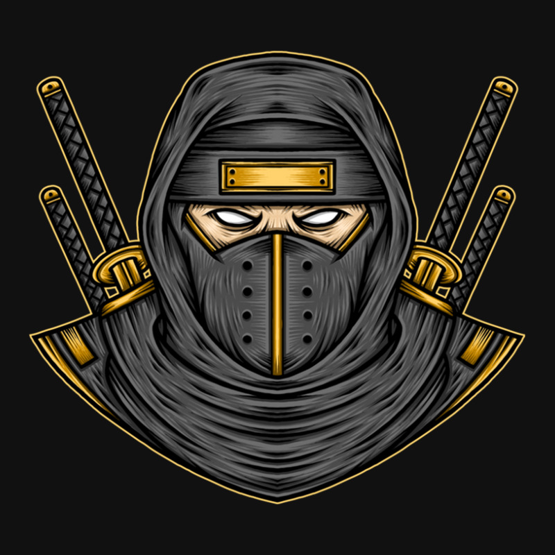 Japanese Ninja Vector Metal Print Vertical | Artistshot