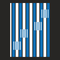 Vertical  Blue And White Striped Ladies Fitted T-shirt | Artistshot