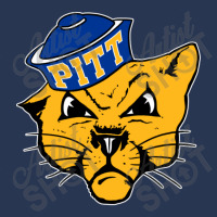 Vintage Pittsburg Panther Mascot Wearing A Cap Men Denim Jacket | Artistshot