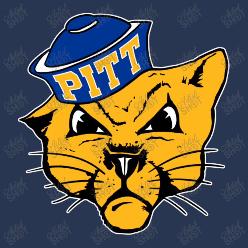 Vintage Pittsburg Panther Mascot Wearing A Cap Men Denim Jacket | Artistshot