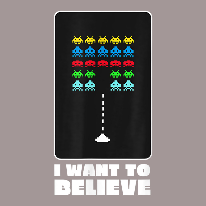 I Want To Believe Space Alien Invaders T Shirt Vintage Hoodie by galloywa | Artistshot