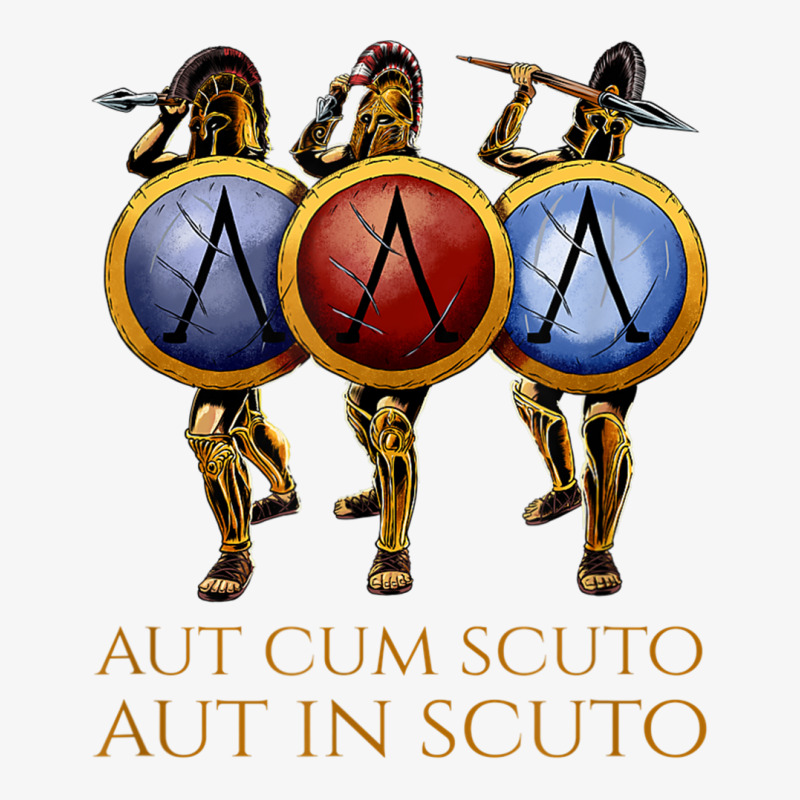 Latin Quote   Aut Cum Scuto Aut In Scuto   Ancient Ladies Fitted T-Shirt by bonne | Artistshot