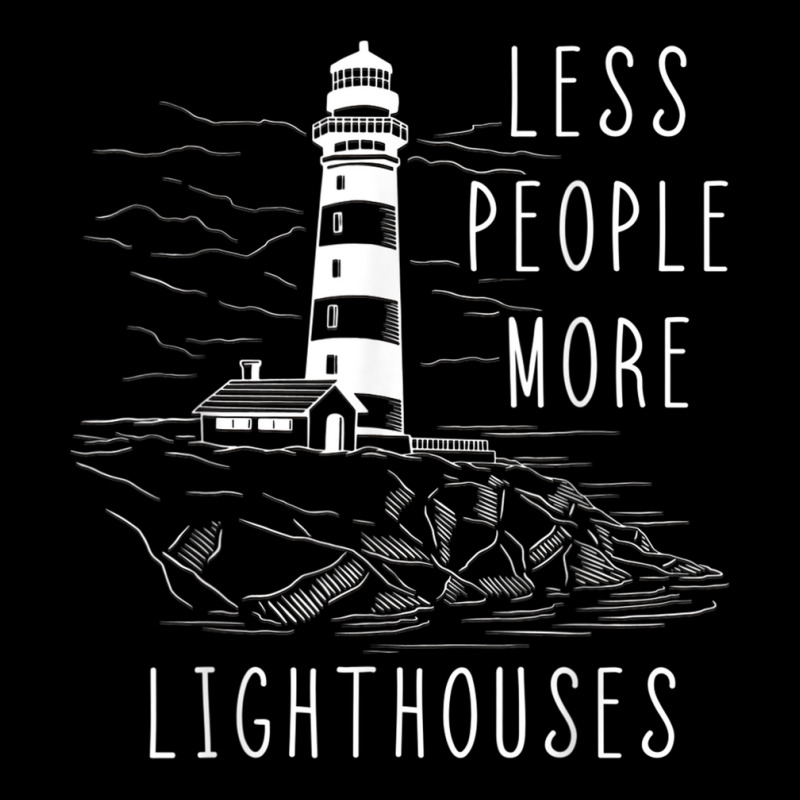 Lighthouse Less People More Lighthouses Seaside Li Adjustable Cap by bonne | Artistshot