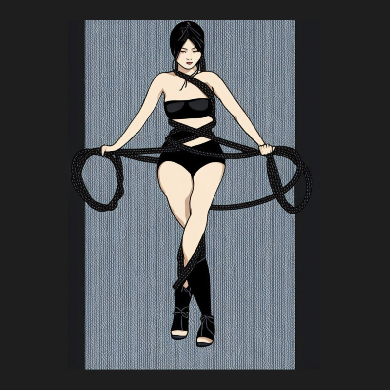 Dominant Woman Tied In Bondage - Shibari Art. Classic T-shirt by AlanWheeler | Artistshot