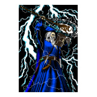 Merlin   Traditional High Fantasy Wizard (blue) V-neck Tee | Artistshot