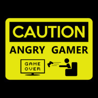 Game Over Caution Angry Gamer Adjustable Cap | Artistshot