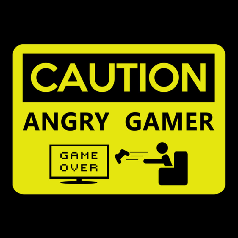 Game Over Caution Angry Gamer Adjustable Cap by AaronHalverson | Artistshot