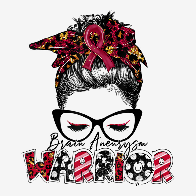 Messy Bun Women Burgundy Ribbon Brain Aneurysm War License Plate | Artistshot