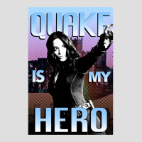 Quake Is My Hero Poster V-neck Tee | Artistshot