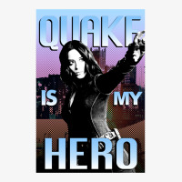 Quake Is My Hero Poster Champion Hoodie | Artistshot