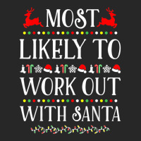 Most Likely To Work Out With Santa Funny Christmas Women's Pajamas Set | Artistshot